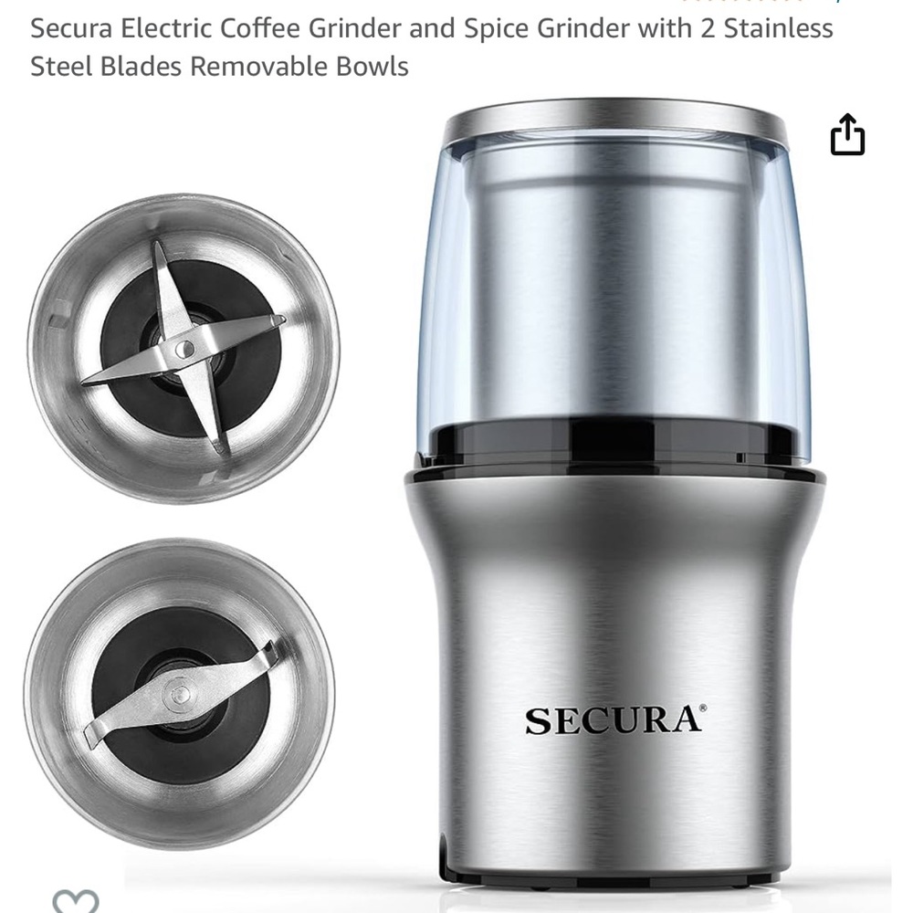 Coffee, grinder, and spice grinder